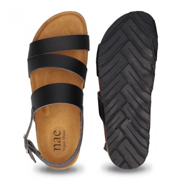 adder Black - Sandale d'été femme confortable - Chaussures d'été confortables - ekomfort