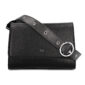 Medium-sized vegan leather handbag Nori Black - Ekomfort, frontal view.