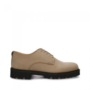Derby vegan Adrien Gray with round toe and comfort sole - Letzshop.