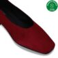 Melita Black vegan flat heel ballerinas with square wallet for women - Letzshop.com