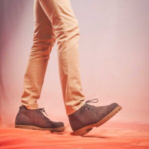 Agus Grey vegan leather chukka ankle boots - Letzshop.
