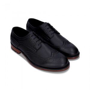Stadt Vegan-Schuhe Siro Black mit hochwertigem Lederriemen für Männer - Letzshop.