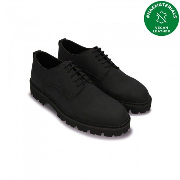 Derby vegan Adrien Grey by Letzshop with rounded toe.