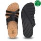 Sandales confortables pour femme Quince Black à lanières croisées - Letzshop.