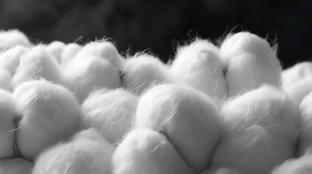 Das Foto zeigt 7 hochwertige Garderobenartikel aus Bio-Baumwolle in detaillierten, hochwertigen Bildern.