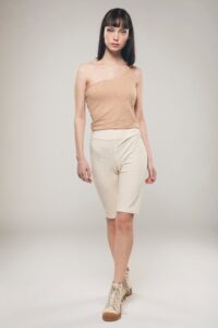 Short Avalon — coton bio, beige