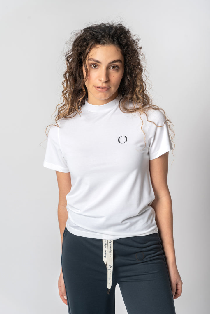Top Elowen — lyocell, blanc