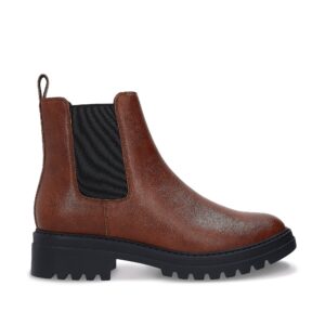 Bottines Evie — microfibre, marron