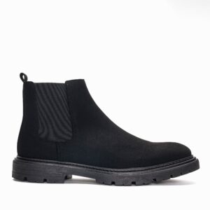 Bottines Faber — microfibre, noir