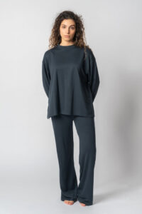 Top Florence — lyocell, bleu