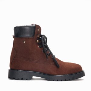 Bottines Gadea — microfibre, marron