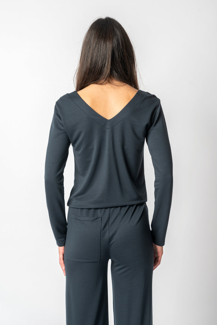 Top Lenora — lyocell, bleu – Image 2
