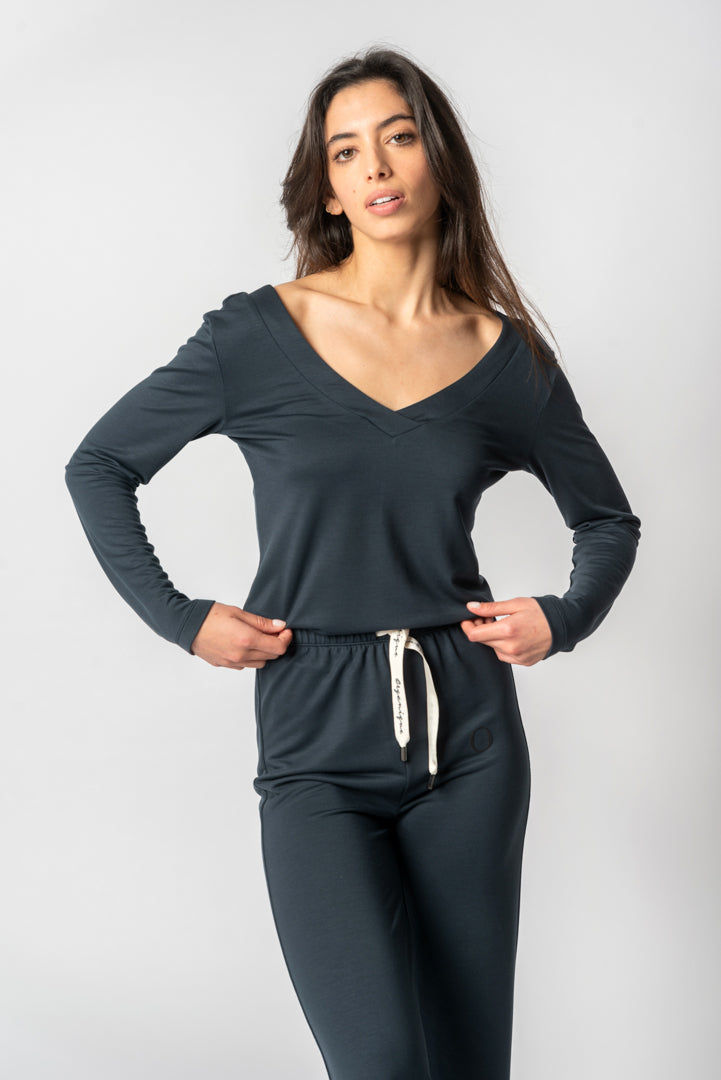 Top Lenora — lyocell, bleu – Image 4