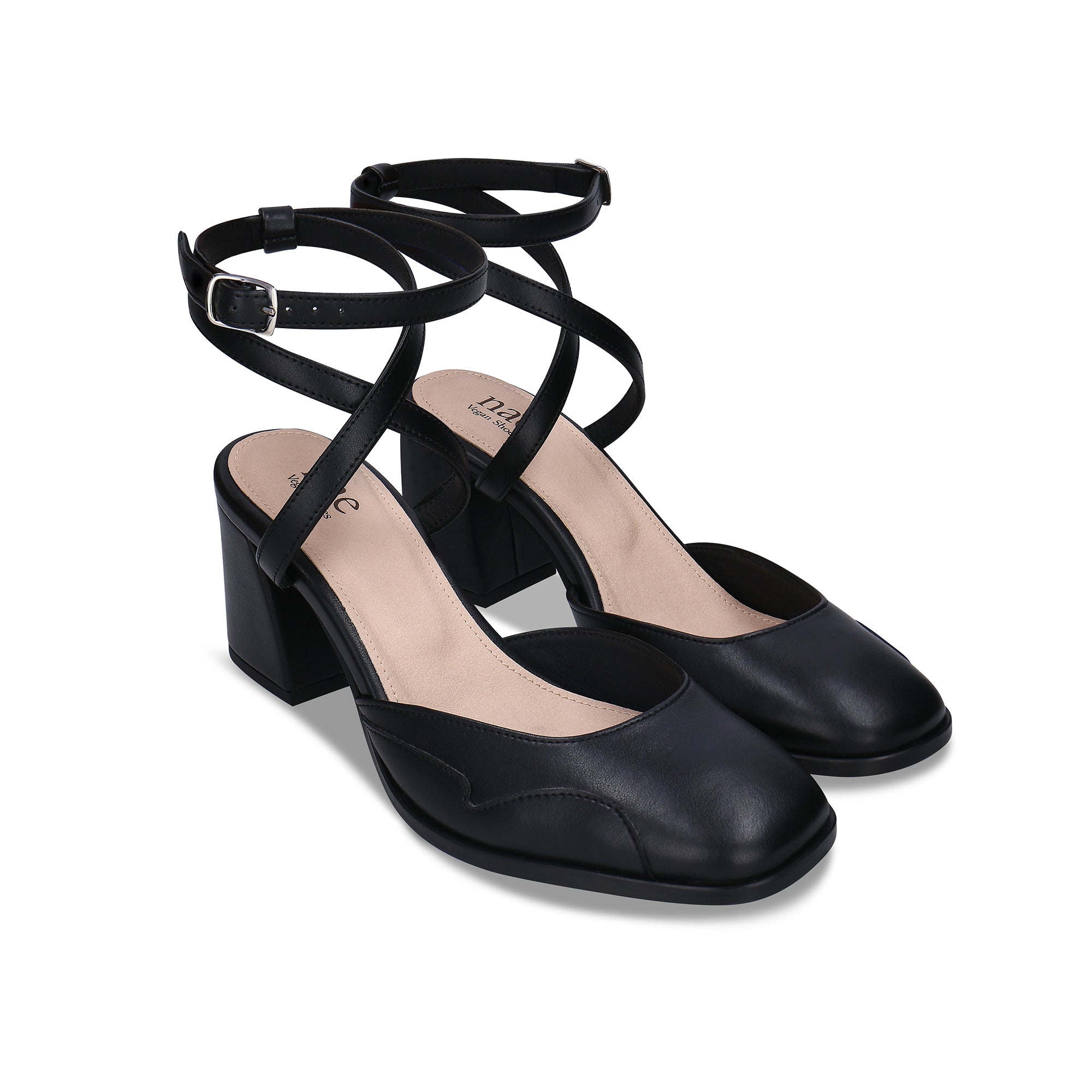 Sandales Lisa — AppleSkin, noir - Image 3