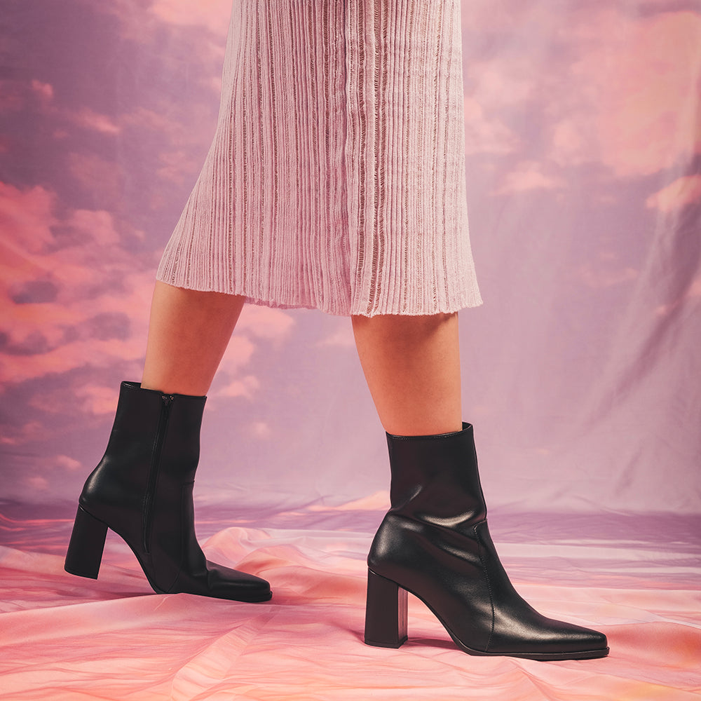 Bottines Lydia — AppleSkin, noir – Image 2