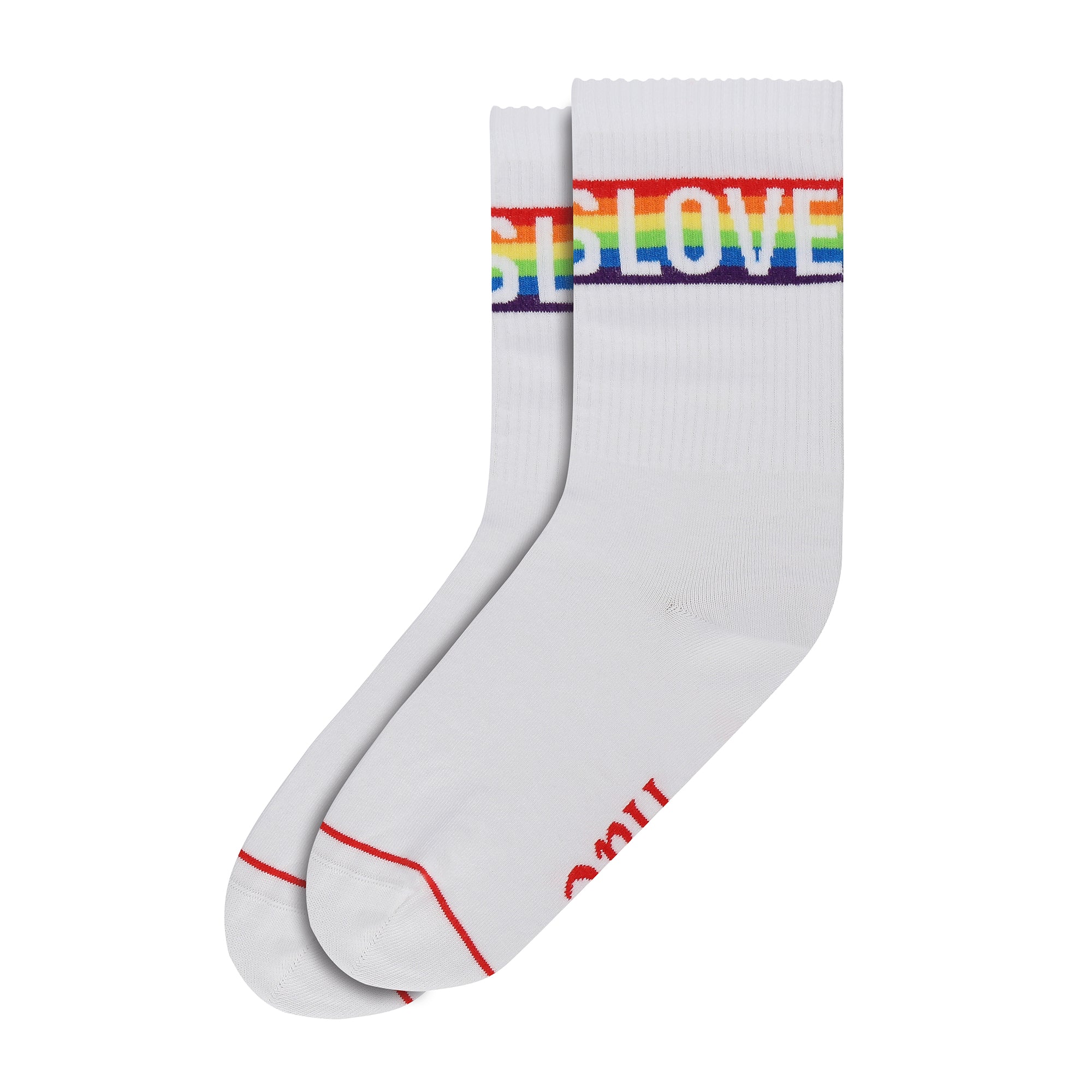 Chaussettes LoveVoice — coton bio, blanc – Image 2