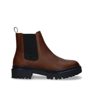 Bottines Molly — microfibre, marron