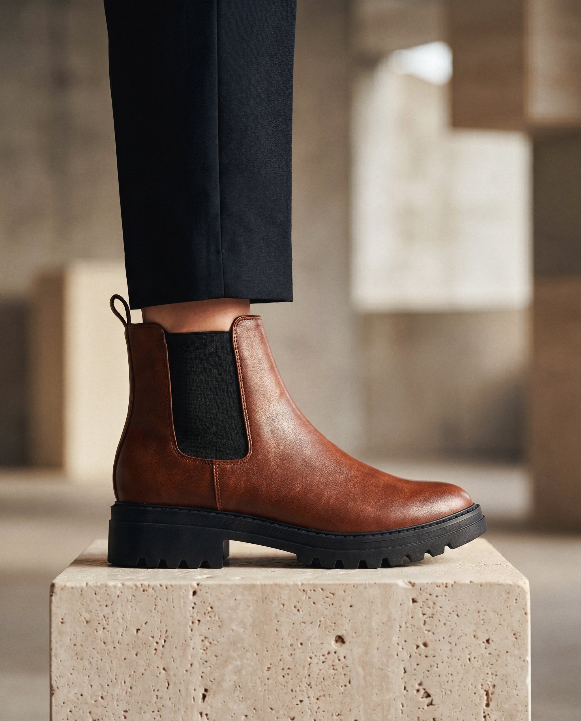 Bottines Evie — microfibre, marron – Image 4