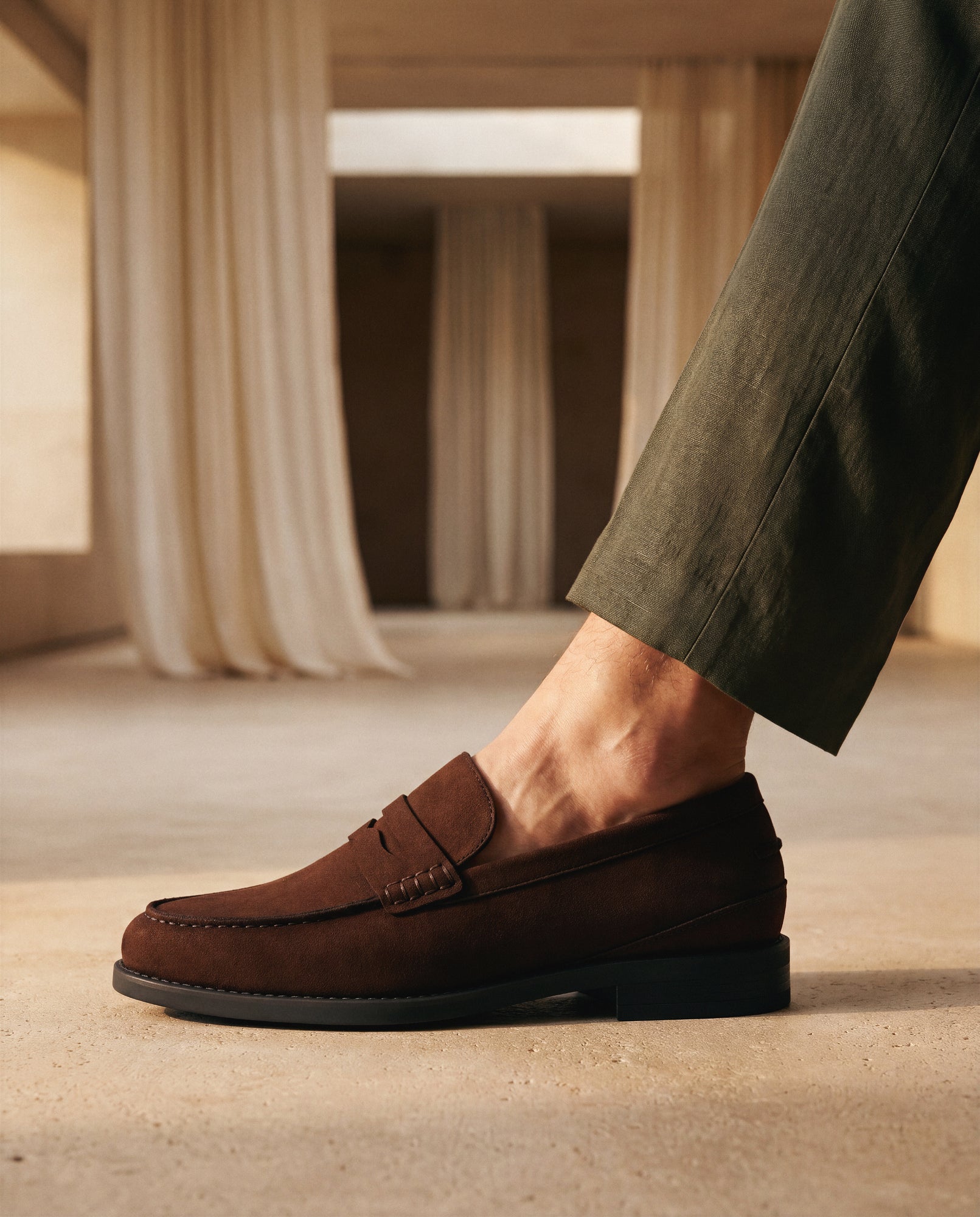 Chaussures Levi — microfibre, marron - Image 2