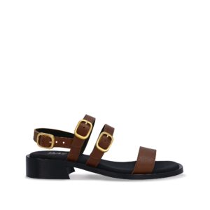 Sandales Vera — microfibre, marron
