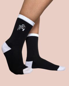Chaussettes DoggieSock — coton bio, noir