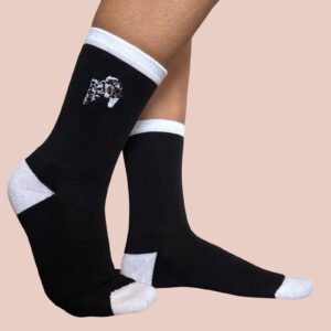 Chaussettes DoggieSock — coton bio, noir